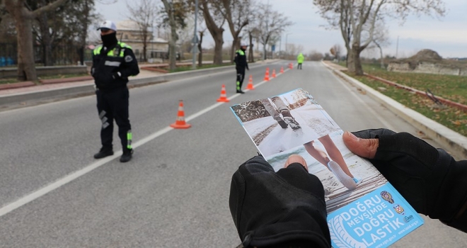 Emniyetten sürücülere kış lastiği bilgilendirmesi