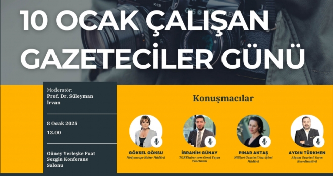 'ÇALIŞAN GAZETECİLER GÜNÜ' PANELİ 8 OCAK'TA ÜSKÜDAR İLETİŞİM'DE